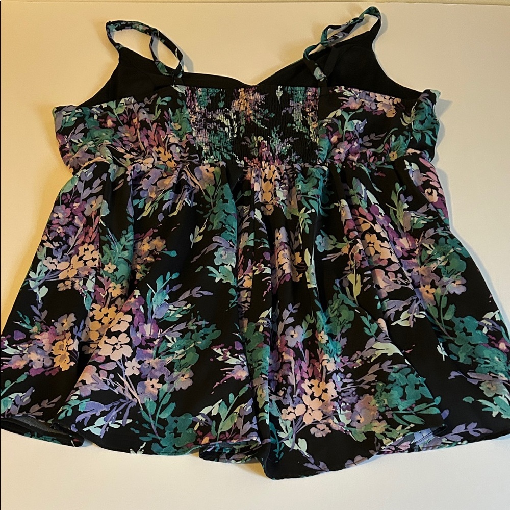 Torrid Multicolor Floral Camisole style Hi-Lo top - Picture 4 of 8